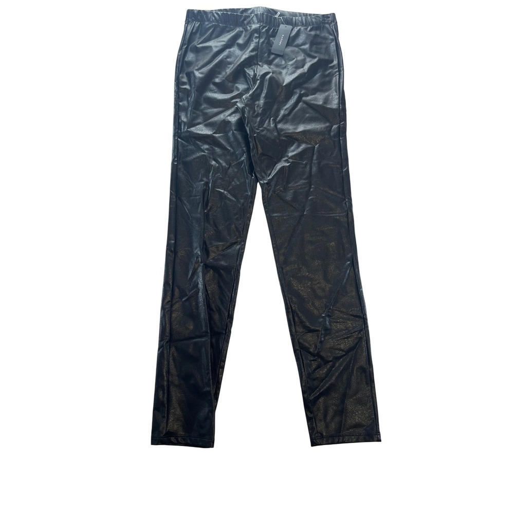 Natori Womens Black Faux Leather Leggings Pants Size S MSRP $250